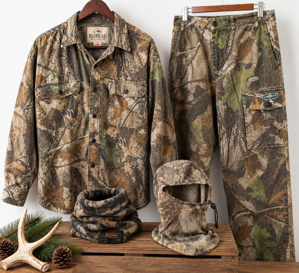 RedHead Liberty Camo Hunting Lot Vintage Shirt Pants Face Coverings Mens 2XL Est